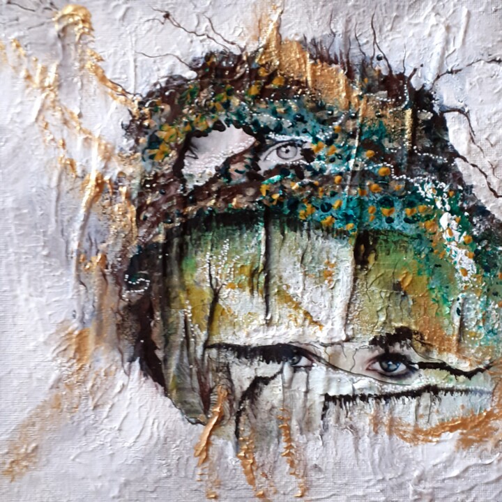 Tous ces Regards 拼贴, 7.9x7.9 in