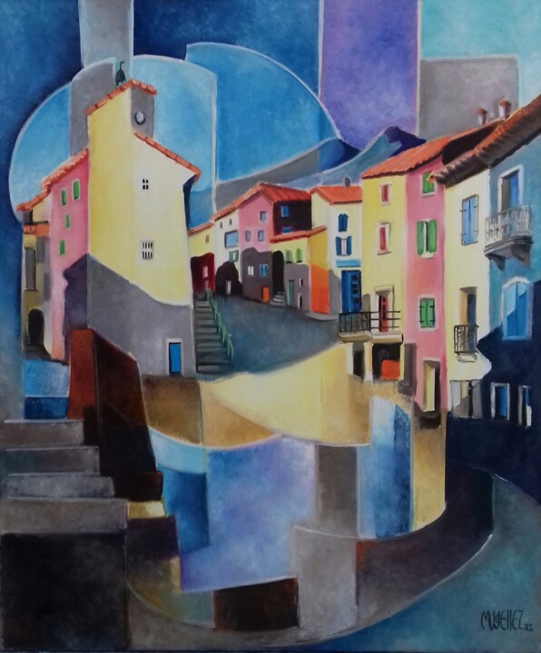 Montée vers Monoblet 绘画, 25.6x21.3 in