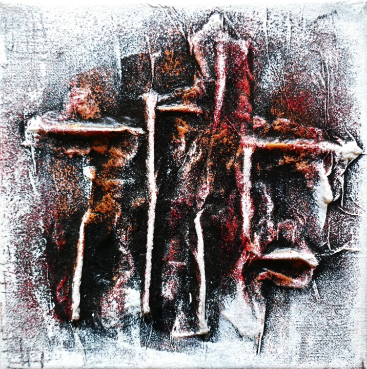 " Relief n°12 " 绘画, 7.9x7.9 in