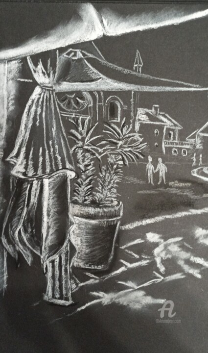 Place à Ischia 图画, 16.5x11.4 in