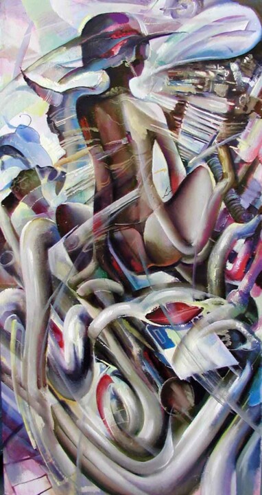 I like motor 绘画, 31.5x16.5 in