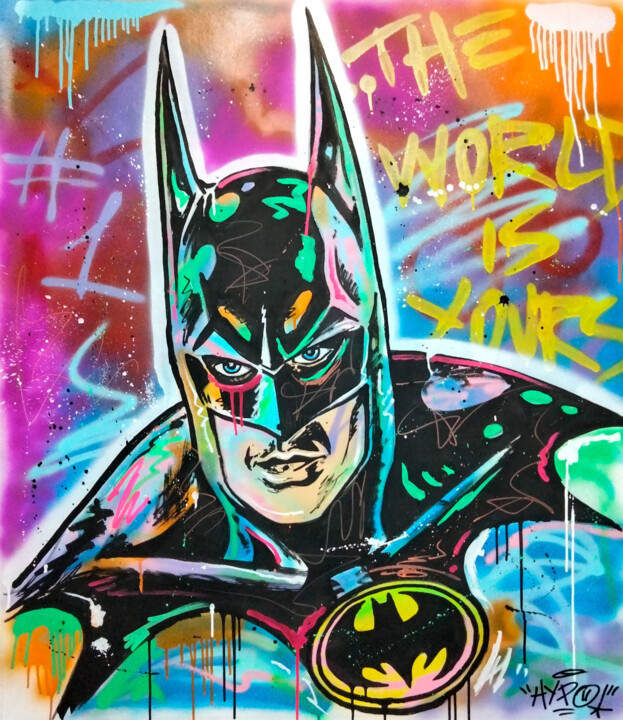 Batman - The world is yours 绘画, 43.3x38.4 in