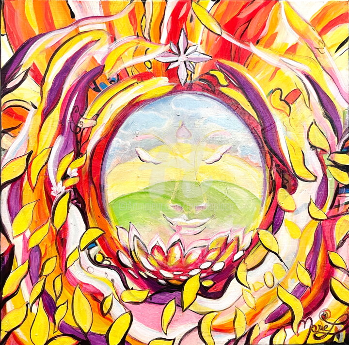 ENERGIE DE FEU 绘画, 23.6x23.6 in