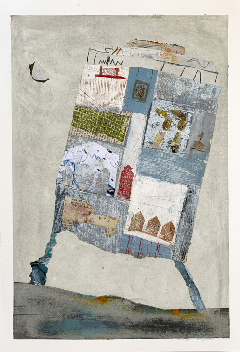 Painting titled "Apartment house 58 b" by Claudia König (koenigsfigurine), Original Artwork, Acrylic