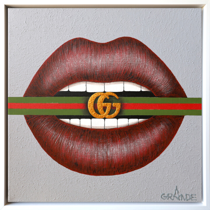 LOVE GUCCI BELT 绘画, 20.9x20.9 in