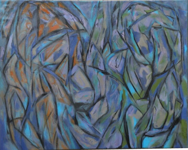 Painting titled "Flamenco Mashup" by Gregg Simpson, Original Artwork, Acrylic Mounted on Wood Stretcher frame