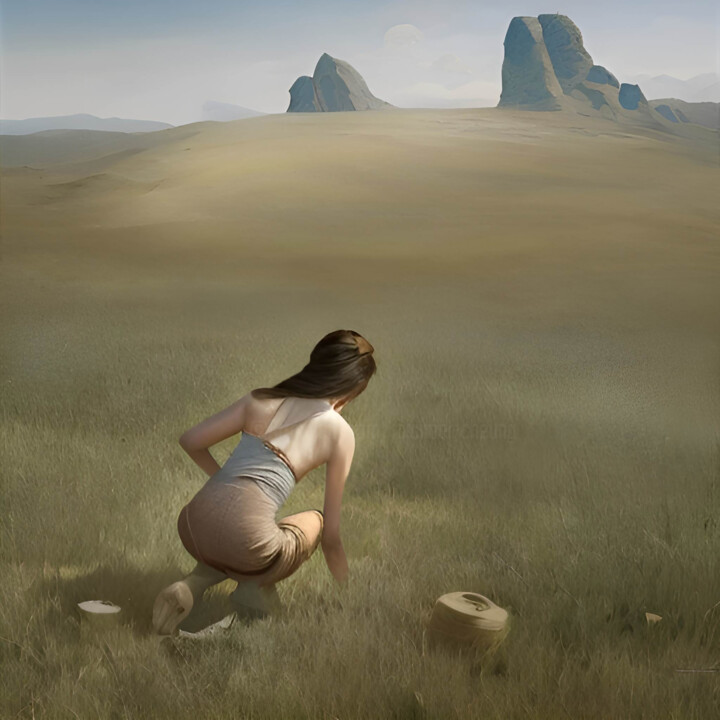 Lost 绘画, 23.6x23.6 in