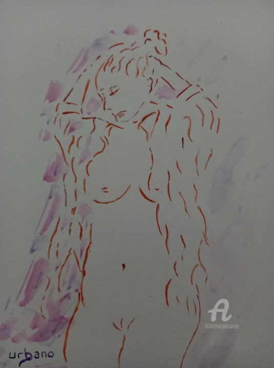 Nu au matin 绘画, 8.7x6.7 in