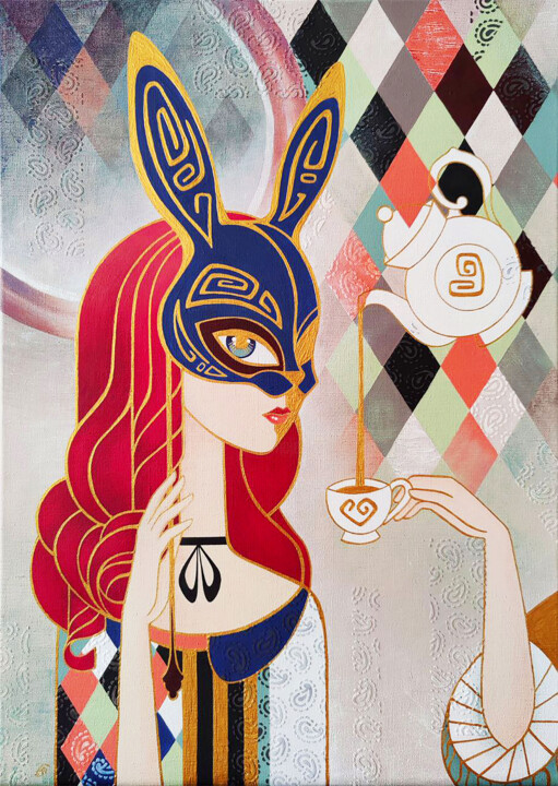 An open conversation 绘画, 27.6x19.7 in