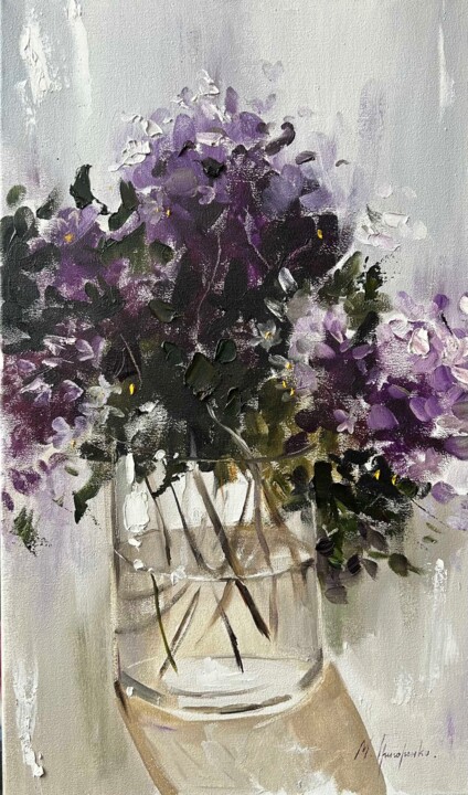 "Bouquet — oil paint…" başlıklı Tablo Maryna Hryhorenko tarafından, Orijinal sanat, Petrol Ahşap Sedye çerçevesi üzerine mon…