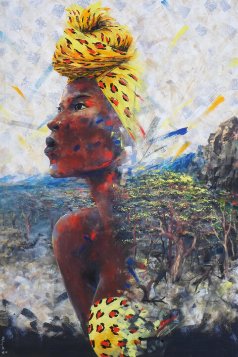 Wild and Wonderful World 绘画, 55.1x37.4 in