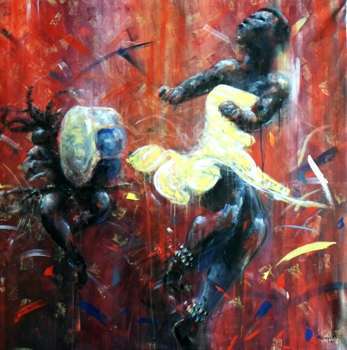 Drum Jive 绘画, 47.2x47.2 in