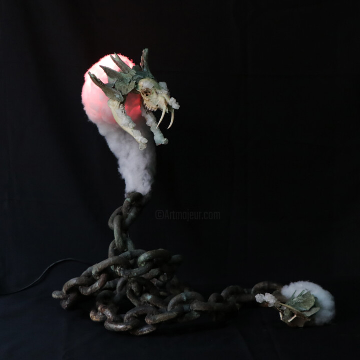 Sculpture titled "SnakeSpirit" by Alex Tenko, Original Artwork, Metals