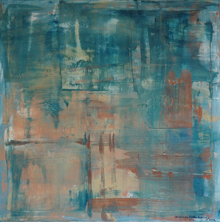 Painting titled "ONWARD" by Catarina Consiglieri Pedroso, Original Artwork, Acrylic Mounted on Wood Stretcher frame