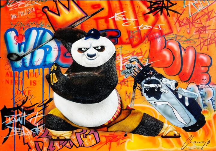 ̶T̶i̶g̶e̶r̶ Panda Woods 绘画, 25.6x36.2 in