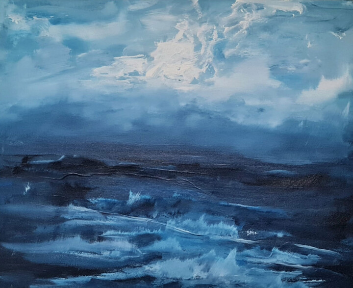 Malerei mit dem Titel "Rainy day" von Sophia Kühn, Original-Kunstwerk, Acryl