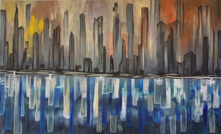Irréversible ? 绘画, 35x57.5 in