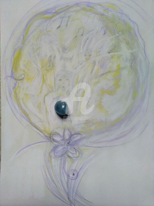 La Musique des Cieux 绘画, 7.9x5.9 in
