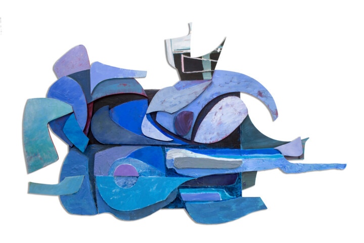 Voyage en bateau 绘画, 24.8x40.6 in
