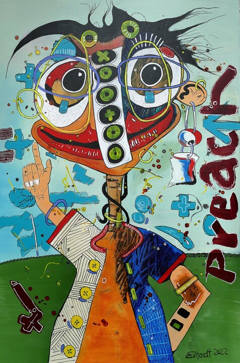 PREACH 绘画, 47.2x31.5 in