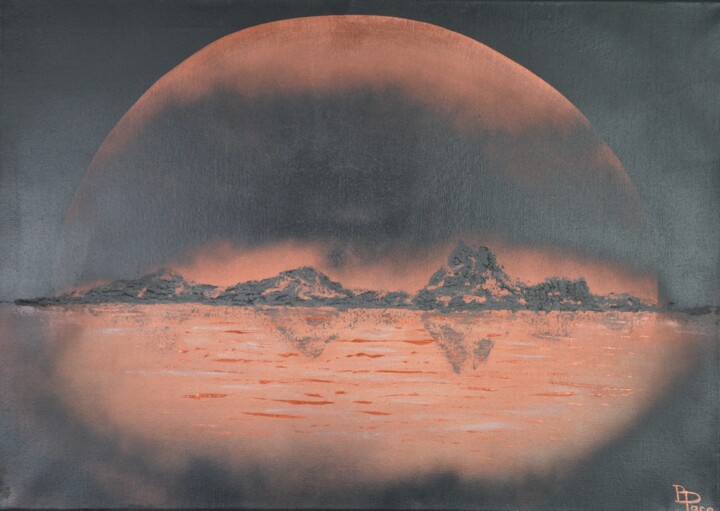 HORIZON CUIVRE 绘画, 19.7x27.6 in