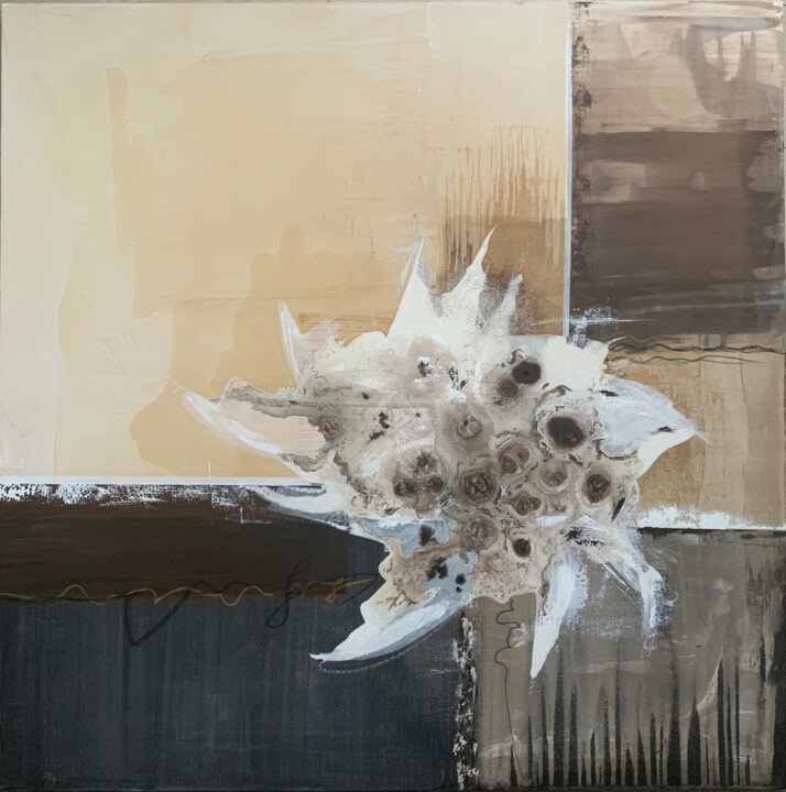 Belladonna flower 100x100cm 绘画, 39.4x39.4 in