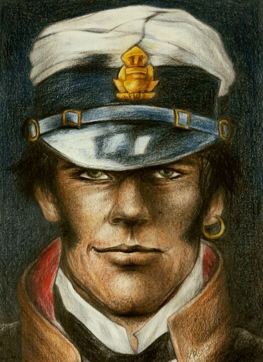 Corto Maltese Drawing, 11x7.9 in