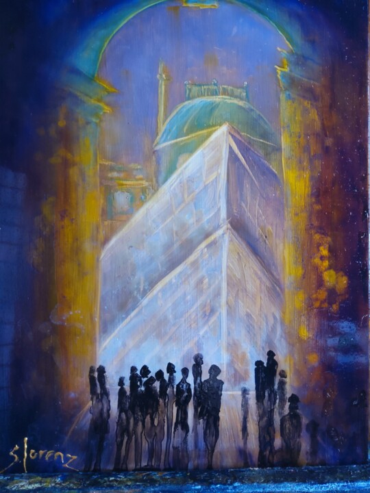 Painting titled "Remembering the Fir…" by Sue Lorenz, Original Artwork, Oil