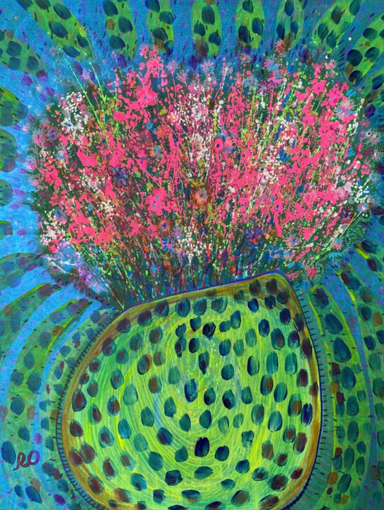 Pittura intitolato "Original painting “…" da Olga Rokhmanyuk (ROArtUS), Opera d'arte originale, Acrilico