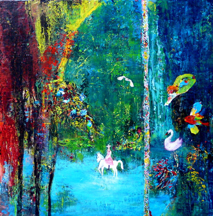 Land der Träume 绘画, 19.7x19.7 in