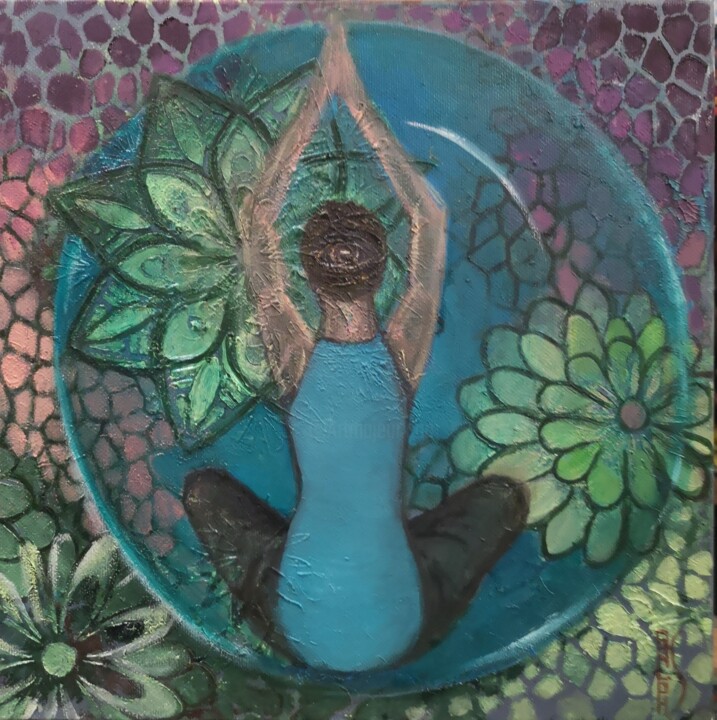 Peinture intitulée "Méditation3" par Ralph.S, Œuvre d'art originale, Huile