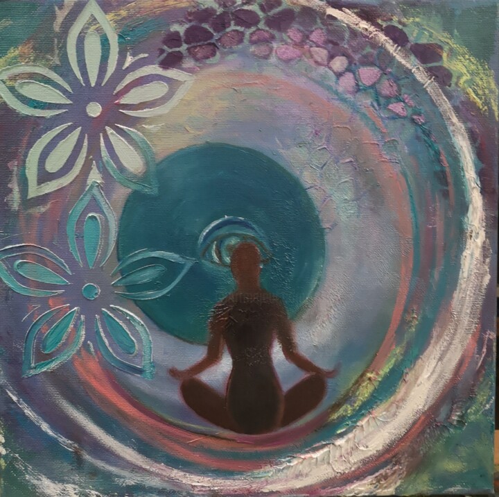 Peinture intitulée "Méditation4" par Ralph.S, Œuvre d'art originale, Huile