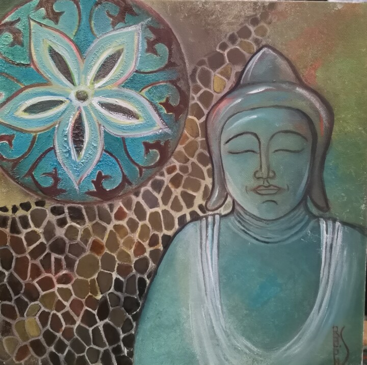 Peinture intitulée "Méditation5" par Ralph.S, Œuvre d'art originale, Huile