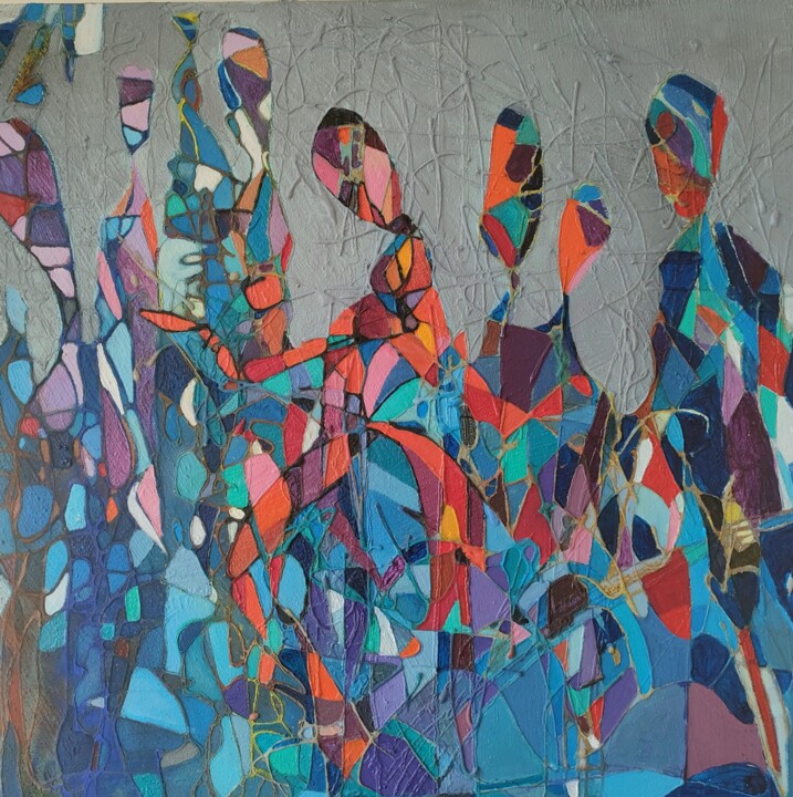 Famille 绘画, 31.5x31.5 in