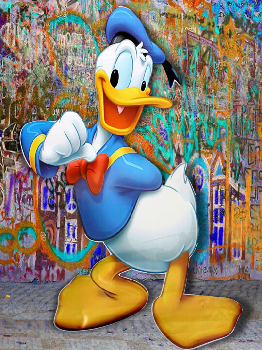Donald Duck Disney 2 3 绘画, 20x15 in