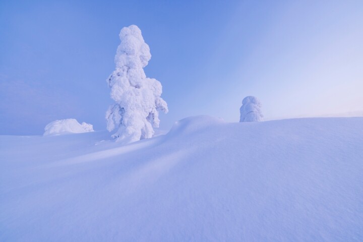 Photography titled "Sculpture de neige" by Mathieu Pujol, Original Artwork, Digital Photography Mounted on Aluminium