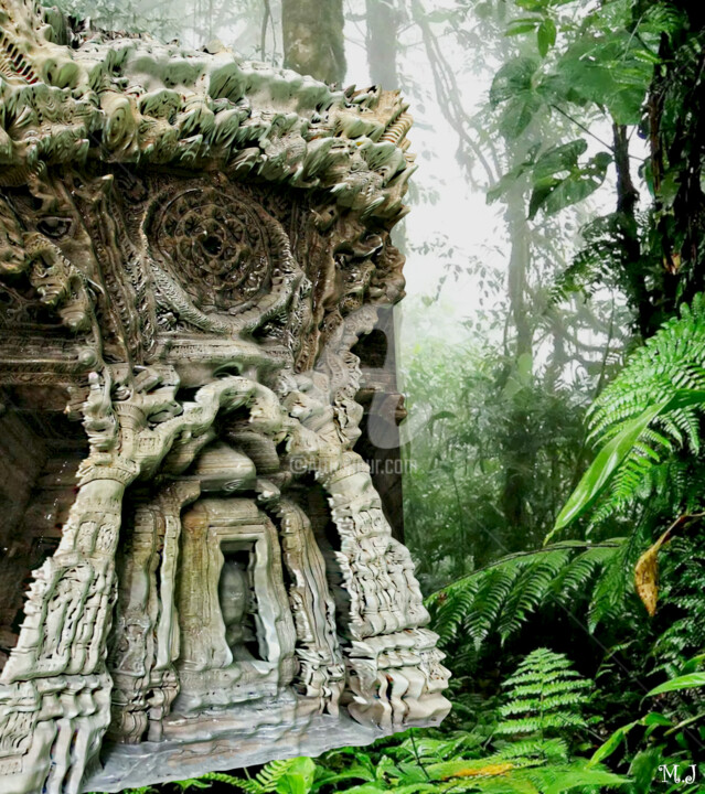 Hindu Temple View 3 - Photo to 3D - Augmented Reality - Phot 数字艺术