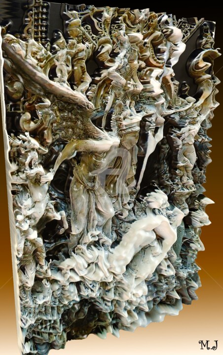 Arts numériques intitulée "Sculpture, Bas reli…" par Armajay, Œuvre d'art originale, Modélisation 3D