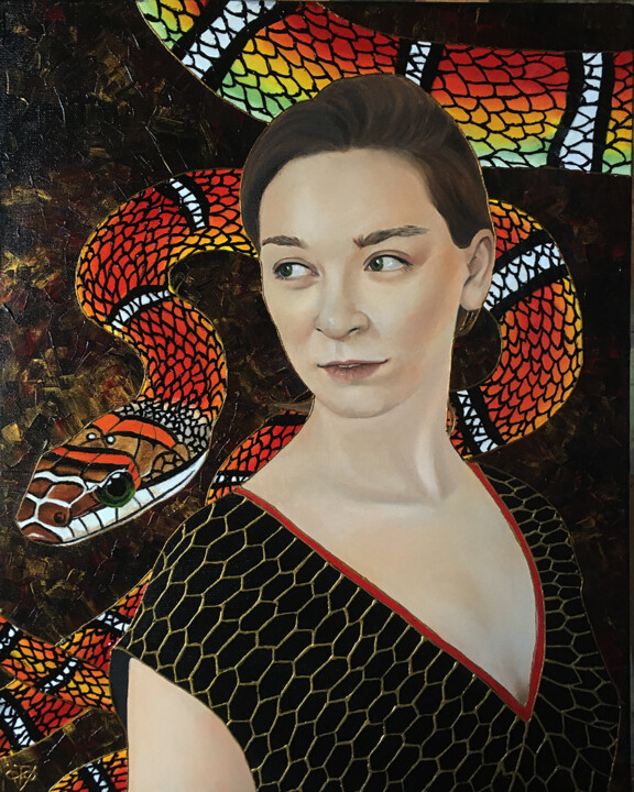 Pittura intitolato "UNDER YOUR SKIN" da Voskresenskaya, Opera d'arte originale, Acrilico