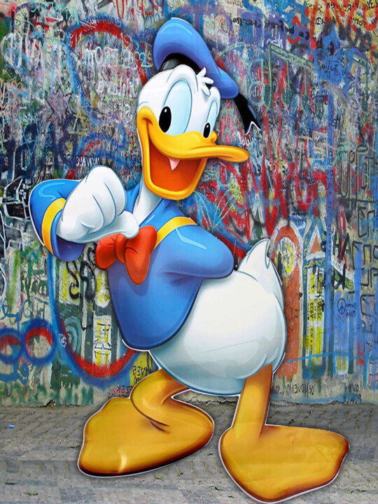 Donald Duck Disney 4 绘画, 20x15 in