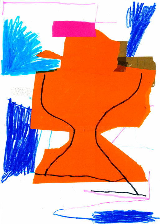 Orange space for us Collages, 13.8x9.8 in