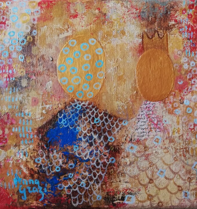 Le recameur et la princesse 绘画, 7.9x7.9 in
