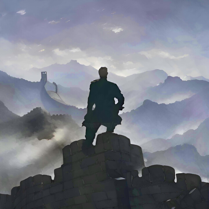 Great Wall Painting, 23.6x23.6 in
