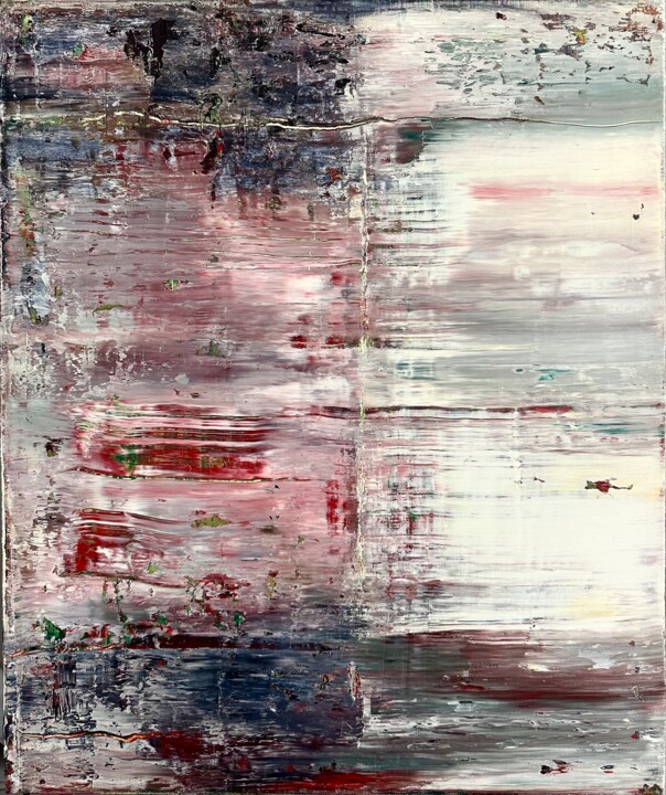 Malerei mit dem Titel "No. 1763_Untitled" von Guido Lötscher, Original-Kunstwerk, Öl Auf Keilrahmen aus Holz montiert