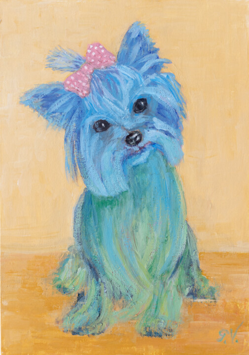 Yorkie. Let's play 绘画, 11.7x8.3 in