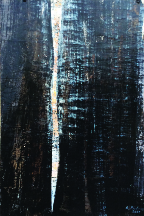 Painting titled "Entropy" by Ryszard Pielesz, Original Artwork, Tempera