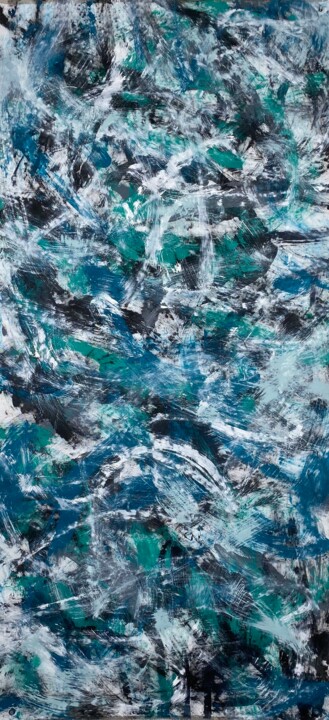 Malerei mit dem Titel "Blizzard" von Andreas Angleitner, Original-Kunstwerk, Acryl