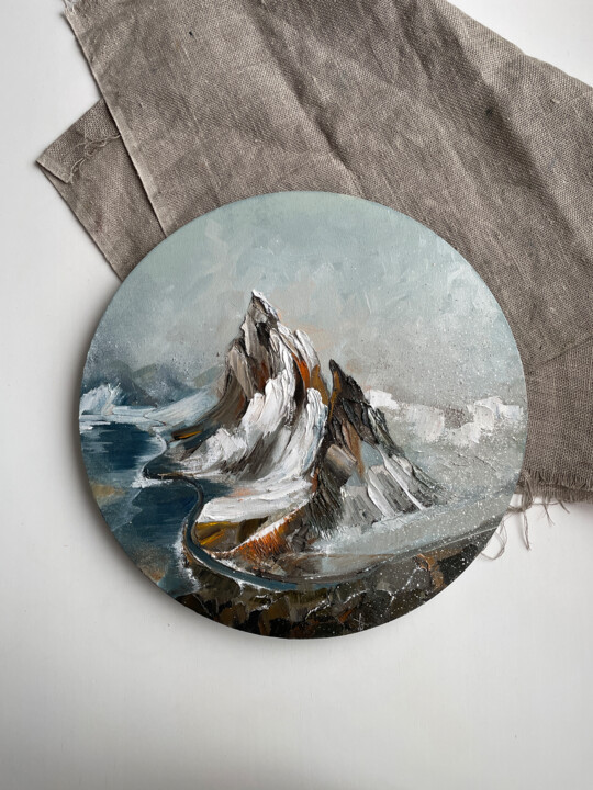 ON THE EDGE 绘画, 15.8x15.8 in