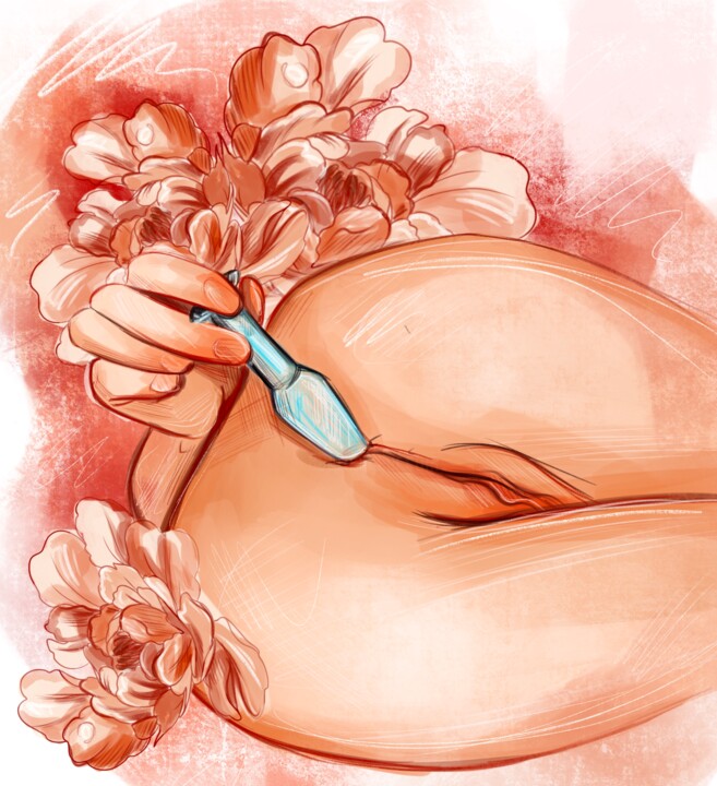 Цифровое искусство под названием "First Touch 2 - Ori…" - Artchanneling, Подлинное произведение искусства, Цифровая живопись
