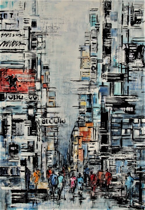 mélodie en ville 绘画, 39.4x27.6 in